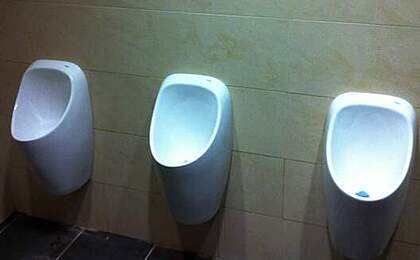 Guiness installed waterless urinals