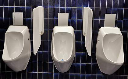 Waterless urinals at TMC Switzerland